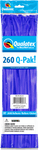 Qualatex Latex Neon Blue 260Q Latex Balloons (50)