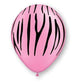 Neon Pink Safari Zebra Stripes 11″ Latex Balloons (50)