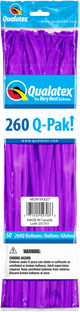 Neon Violet 260Q Latex Balloons (50)