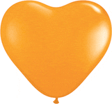Qualatex Latex Orange Heart 6″ Latex Balloons (100 count)