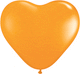 Orange Heart 6″ Latex Balloons (100 count)
