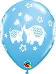 Qualatex Latex Pale Blue It's a Boy Elephants 11″ Latex Balloons (50 count)