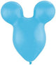 Pale Blue Mousehead 15″ Latex Balloons (50 count)