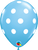 Pale Blue with White Big Polka Dots 11″ Latex Balloons (50)