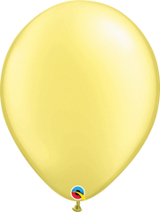 Qualatex Latex Pearl Lemon Chiffon 16″ Latex Balloons (50 count)