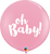 Qualatex Latex Pink Oh Baby! 36″ Latex Balloons (2 count)