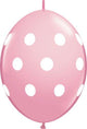 Pink with White Polka Dots 12″ QuickLink Balloons (50)