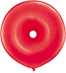 Qualatex Latex Red Geo Donut 16″ Latex Balloons (25)
