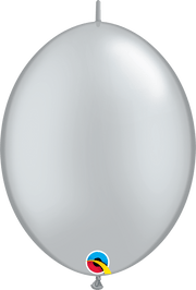 Qualatex Latex Silver 06" QuickLink® Balloons (50 count)