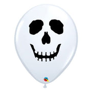 Qualatex Latex Skull Face White 5″ Latex Balloons (100 count)