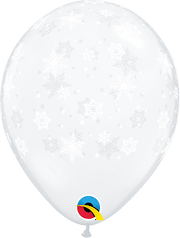 Qualatex Latex Snowflakes A Round Diamond Clear 5″ Latex Balloons (100 count)