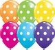 Tropical Assortment Big Polka Dots 11″ Latex Balloons (50 count)