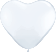 White 11″ Heart Latex Balloons (100)