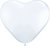 White 11″ Heart Latex Balloons (100)