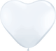 White 11″ Heart Latex Balloons (100)