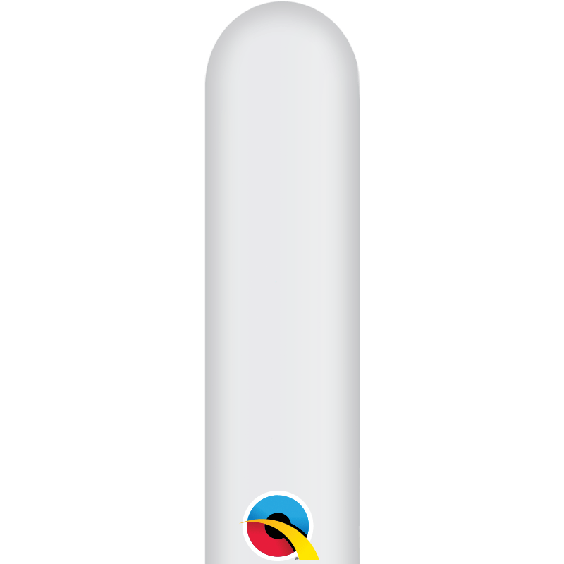 Qualatex Latex White 260Q Latex Balloons (100 Count)