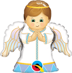 Qualatex Mylar & Foil 14" Angel Boy Balloon (requires heat-sealing)