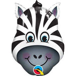 Qualatex Mylar & Foil 14" Zany Zebra Balloon (requires heat-sealing)