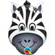 14" Zany Zebra Balloon (requires heat-sealing)