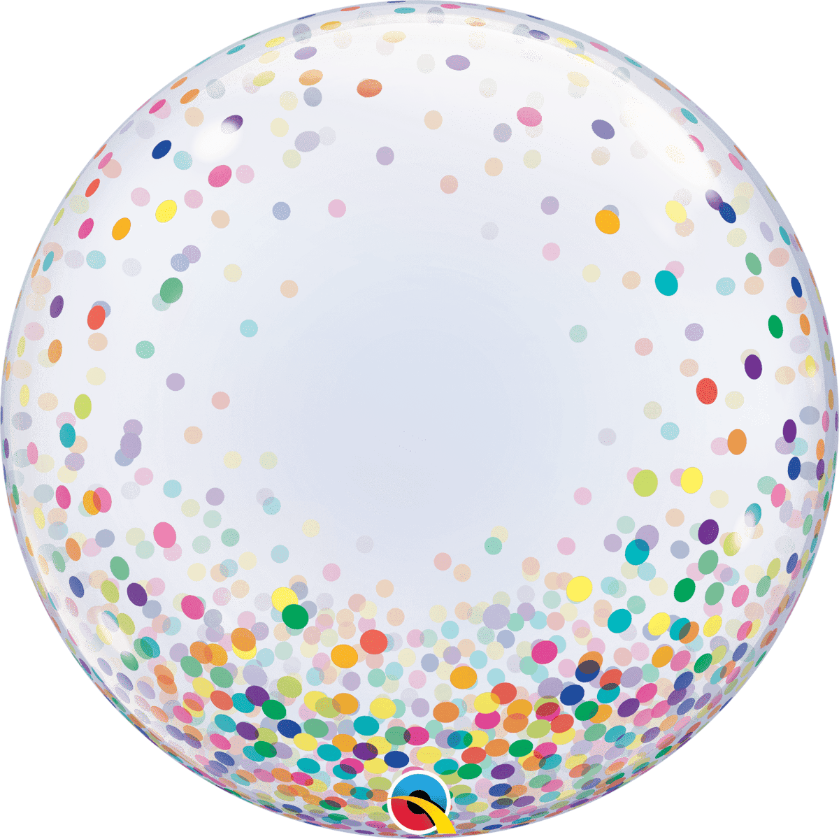 Qualatex Mylar & Foil 24" Colorful Confetti Dots Bubble Balloon