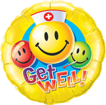 36" Giant Get Well Smiley Balloon