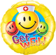 36" Giant Get Well Smiley Balloon