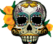 Qualatex Mylar & Foil 38" Day of the Dead Skull Balloon