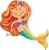 38" Giant Merry Mermaid Balloon