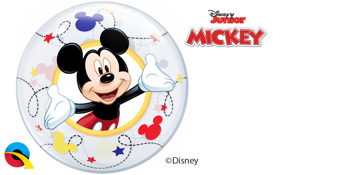 Qualatex Mylar & Foil Air-Fill Disney Mickey 12″ Bubble Balloon (10 pack)