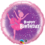 Qualatex Mylar & Foil Birthday Ballerina 18″ Balloon