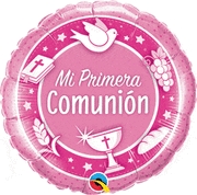 Qualatex Mylar & Foil Comunión Rosado 18″ Balloon
