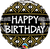 Qualatex Mylar & Foil Happy Birthday Mud Cloth Print 18″ Balloon