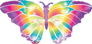 Qualatex Mylar & Foil Luminous Butterfly 35" Balloon