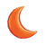 Qualatex Mylar & Foil Orange Crescent Moon 35″ Decorator Balloon