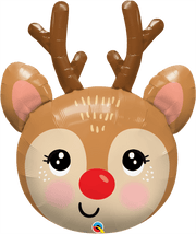 Qualatex Mylar & Foil Red-Nosed Reindeer 35″ Balloon