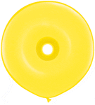 Qualatex Yellow GEO Donut 16" Latex Balloons (25)