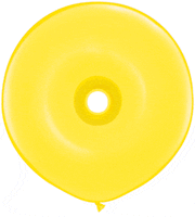 Qualatex Yellow GEO Donut 16" Latex Balloons (25)