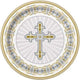 9" Paper Plates - Radiant Cross Religious Gold & Silver (8ct) - Unique