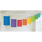 Rainbow Paper Lantern Garland 12ft - Amscan