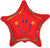 red SV Red Smiley Star 18″ Foil Balloons by Convergram from Instaballoons