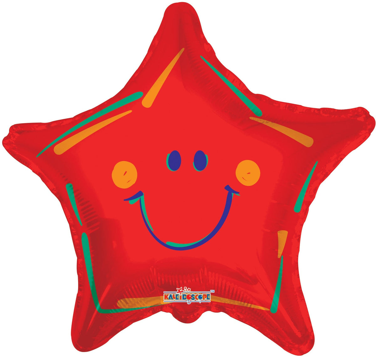 red SV Red Smiley Star 18″ Foil Balloons by Convergram from Instaballoons