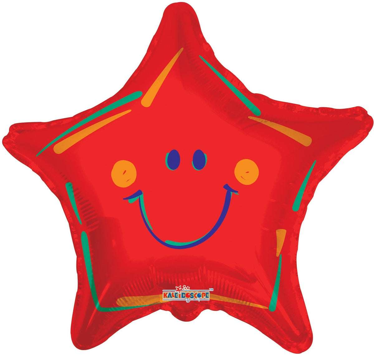 red SV Red Smiley Star 18″ Foil Balloons by Convergram from Instaballoons