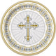 7" Paper Plates - Religious Cross Gold & Silver (8ct) - Unique