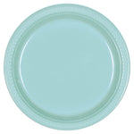 Robin's Egg Blue Plastic Plates 10″ by Amscan from Instaballoons