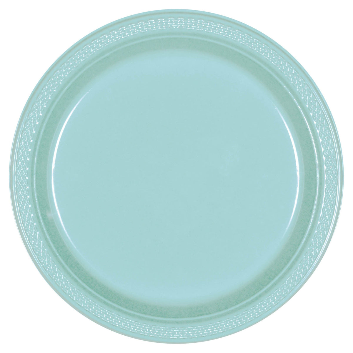 Robin's Egg Blue Plastic Plates 10″ by Amscan from Instaballoons