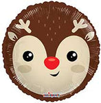 Santa & Reindeer (requires heat-sealing) 9″ Foil Balloons by Convergram from Instaballoons