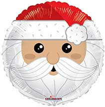 Santa & Reindeer (requires heat-sealing) 9″ Foil Balloons by Convergram from Instaballoons