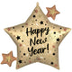 Satin New Year Sparkle Star 29″ Balloon