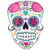 Satin Sugar Skull SuperShape 24″ Foil Balloon by Anagram from Instaballoons