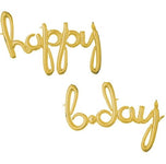 Script Balloon - Happy B-Day  - Gold - Anagram
